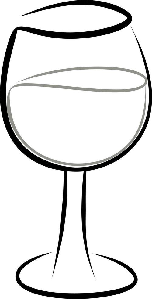 Glass line icon. Wine glass outline vector icon- Symbol, logo Illustration. Vector graphics