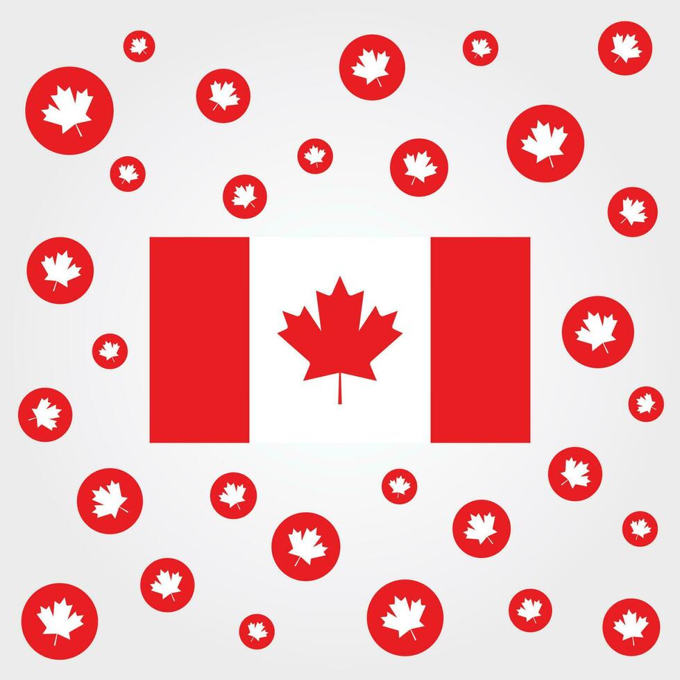 Canadá bandera, Canadá independencia día concepto ilustración vector