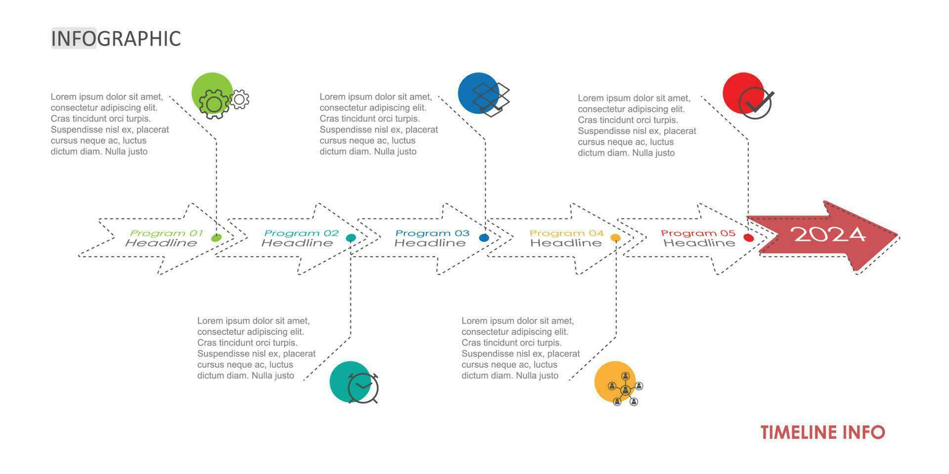 timeline template infographic presentation diagram style display. 5 step vector