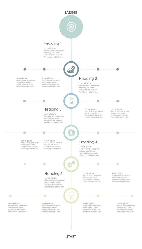 business information display Timeline infographic icons designed for vertical infographic templates. vector