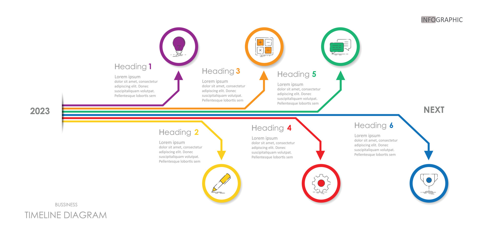 business project arrow timeline diagram Infographic roadmap template business project arrow timeline diagram Infographic roadmap template