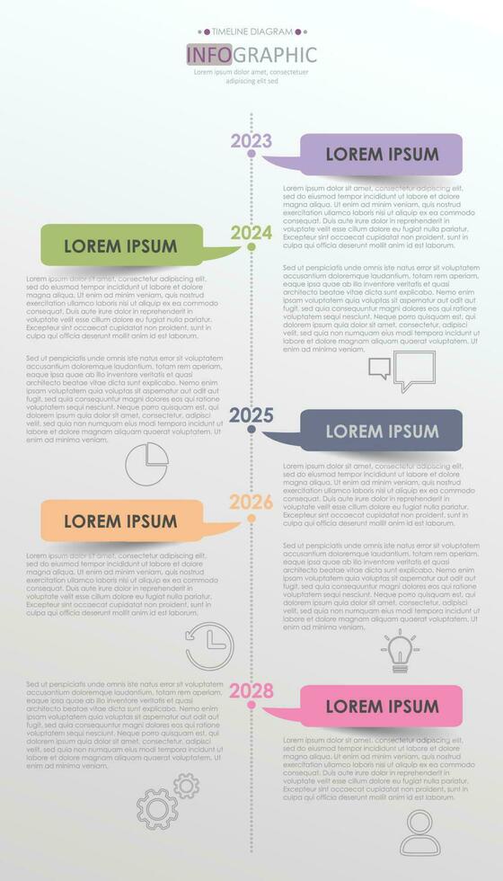 Business data visualization. timeline infographic icons designed for abstract background template vector