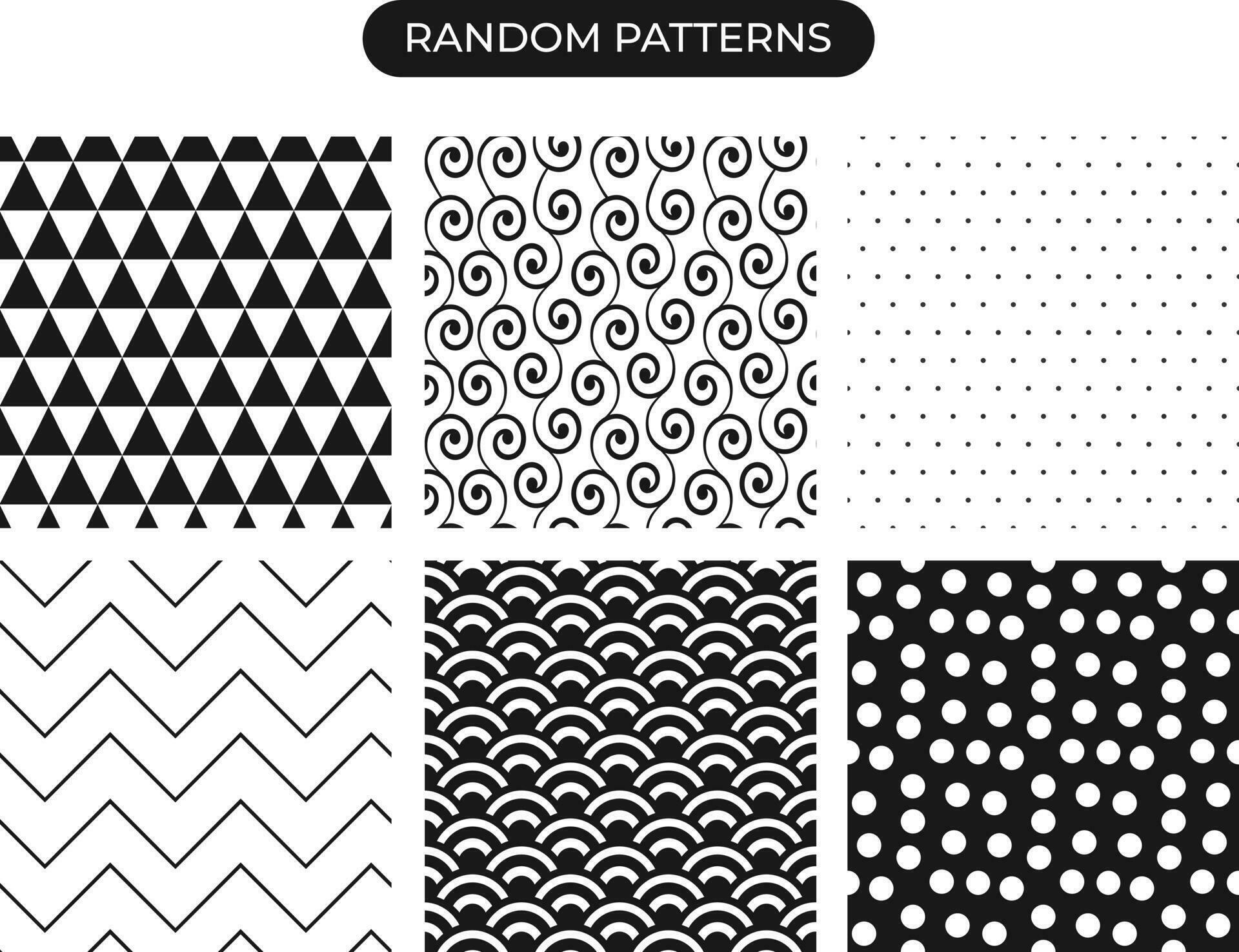 Set random patterns 23825434 Vector Art at Vecteezy