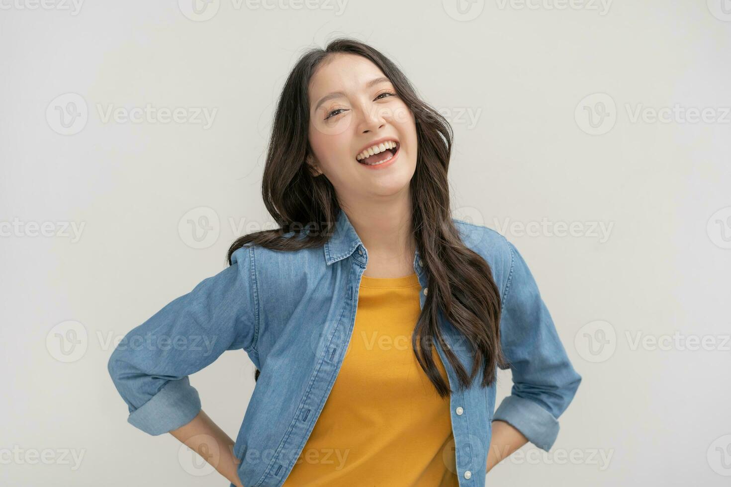 Girl Wearing Casual Clothes Stock Photo - Image of happy, hair