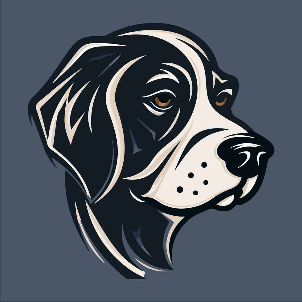 perro cabeza logo mascota fauna silvestre animal ilustración vector eps10