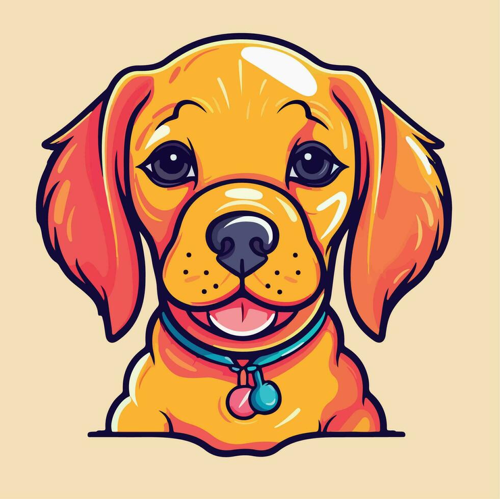 Dog kawaii cute cartoon Funny Vector Illustration eps 10