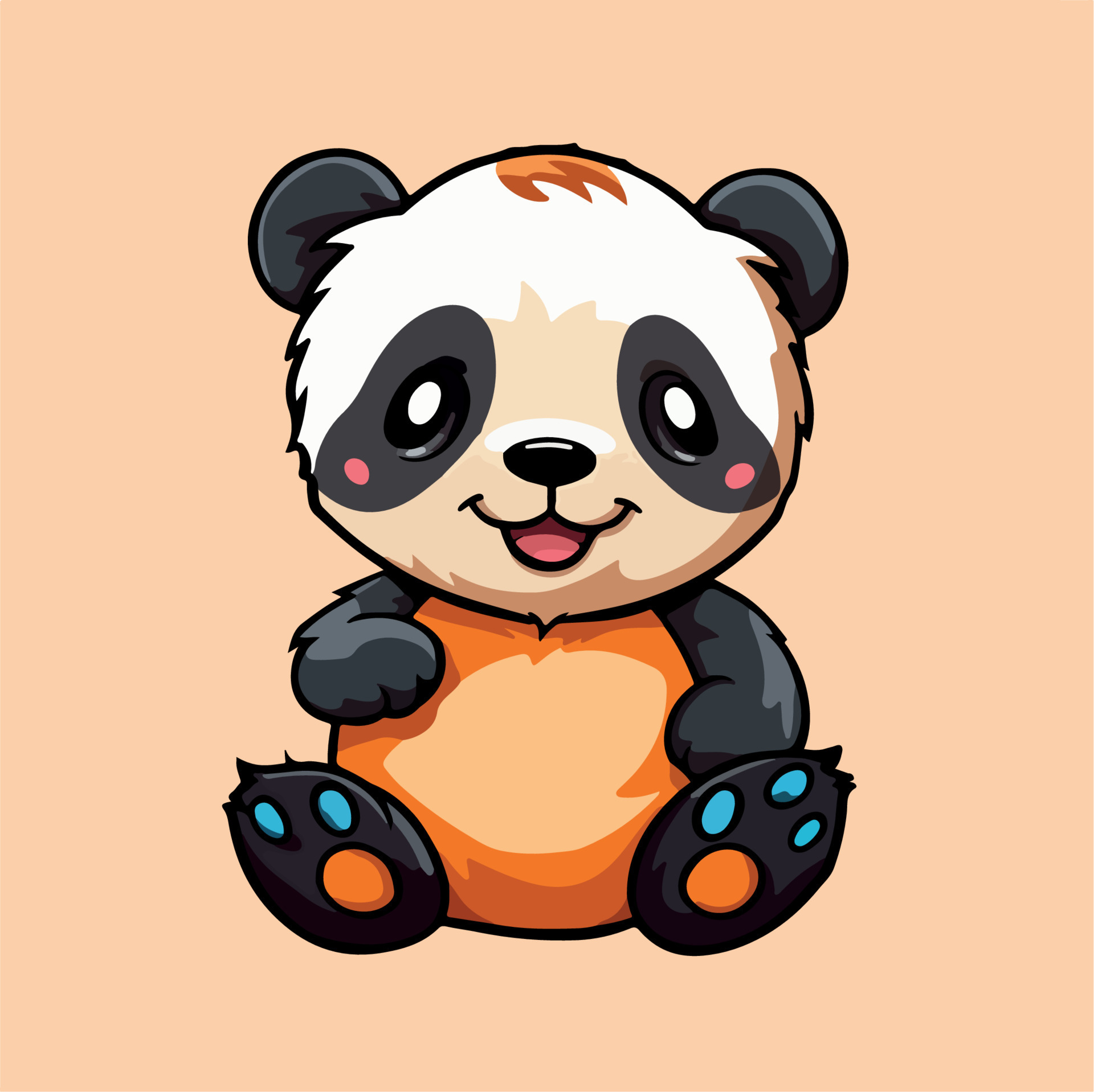 Imagem relacionada  Cute panda drawing, Cute drawings, Cute kawaii drawings