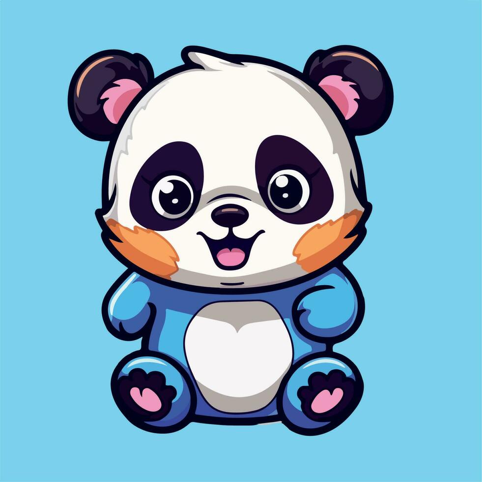 Cute panda drawing kawaii Funny Vector Illustration eps 10 23826046 Vector  Art at Vecteezy