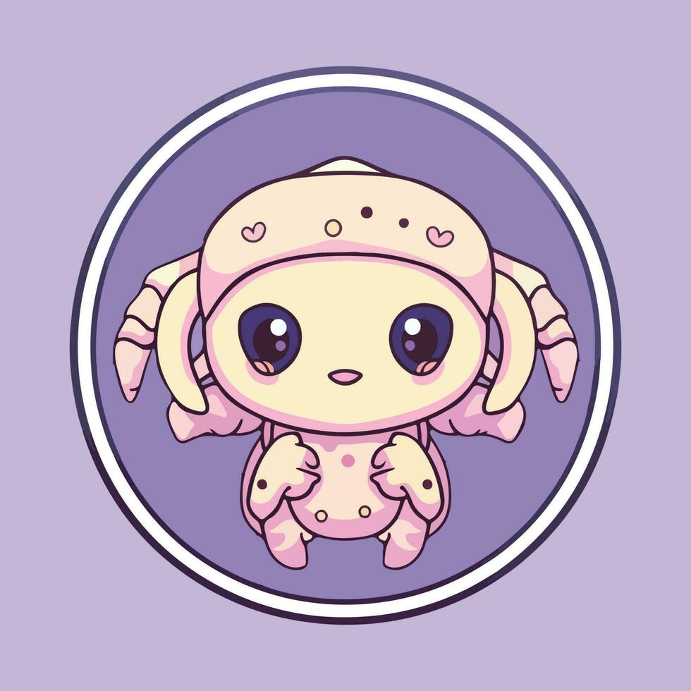 cancer zodiac cute animal symbol mascot vector illustration  eps 10