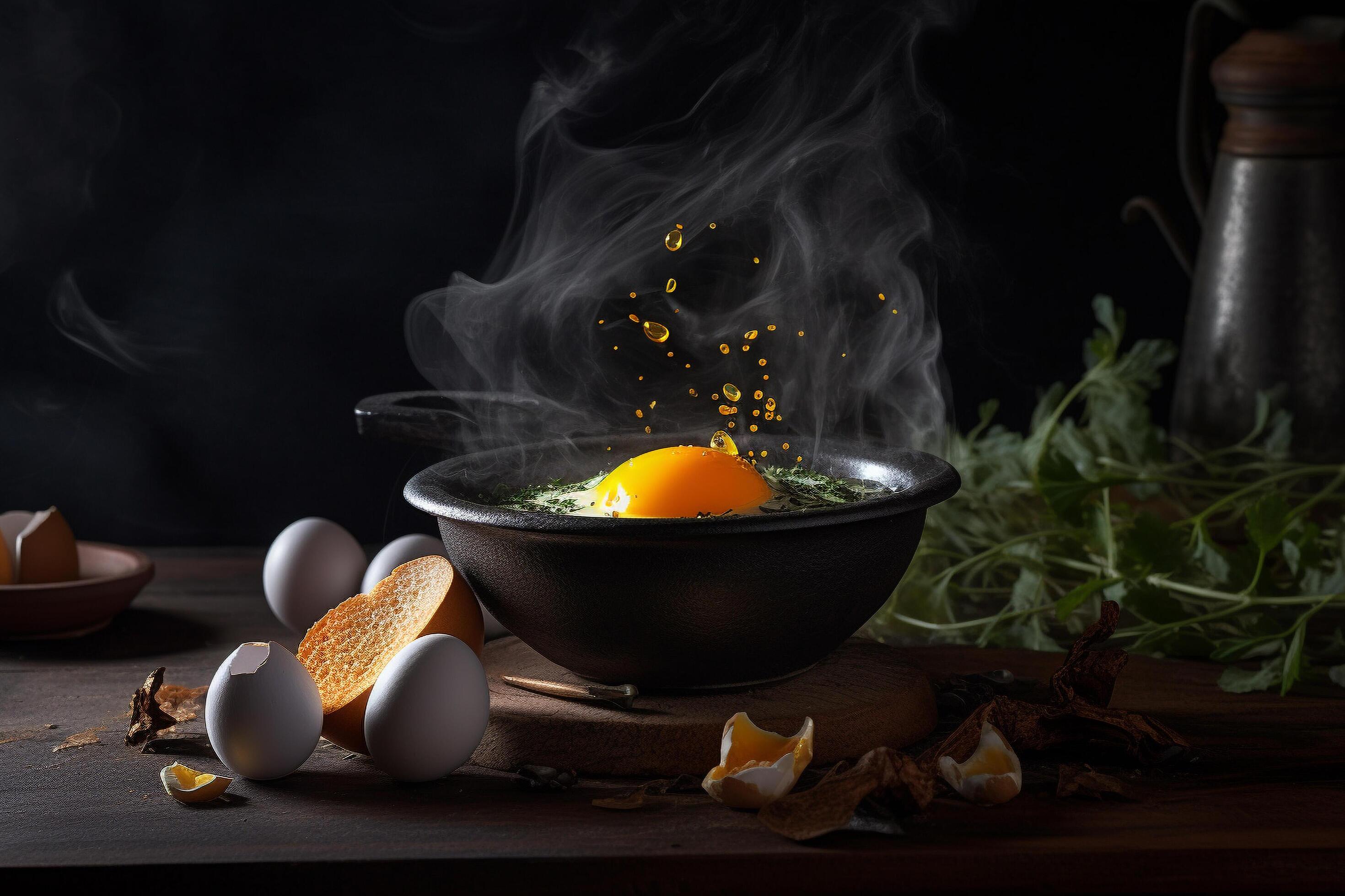 An image of an egg cooking, Generative AI 23826103 Stock Photo at Vecteezy