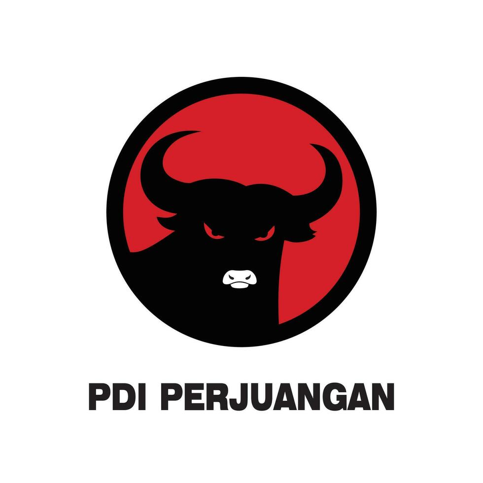 PDI logo design banner, PDI logo icon with white red background ...