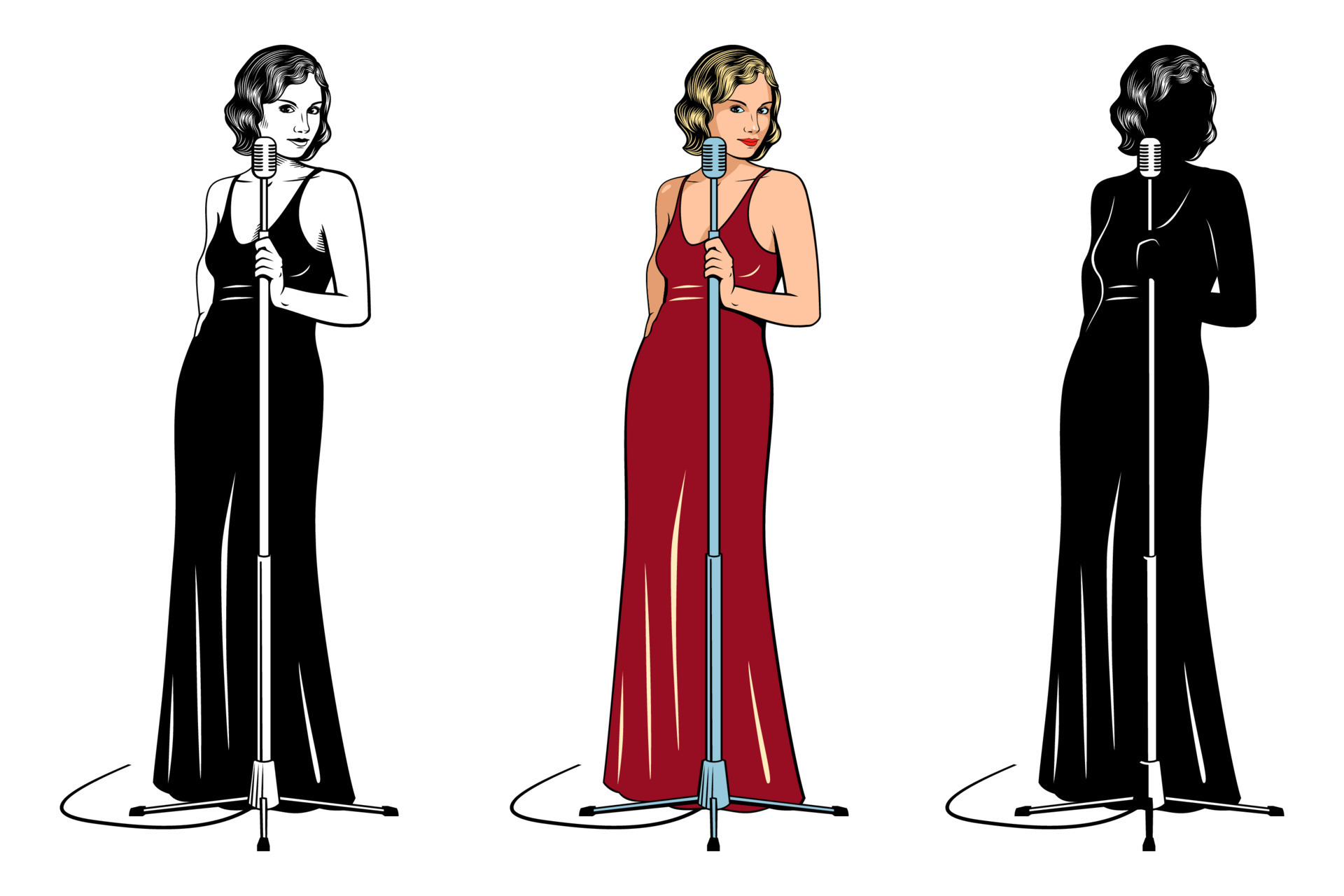 jazz singer clip art