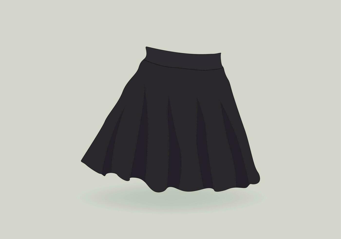 Skirt vector icon. Cartoon vector icon isolated on white background skirt.
