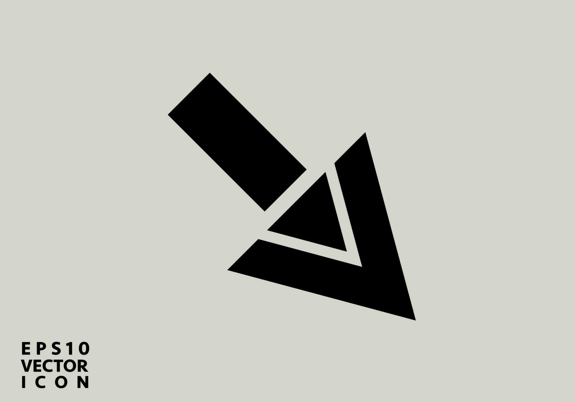 Decrease icon. Direction Sign. Navigation, Vector Down Arrows Symbol ...