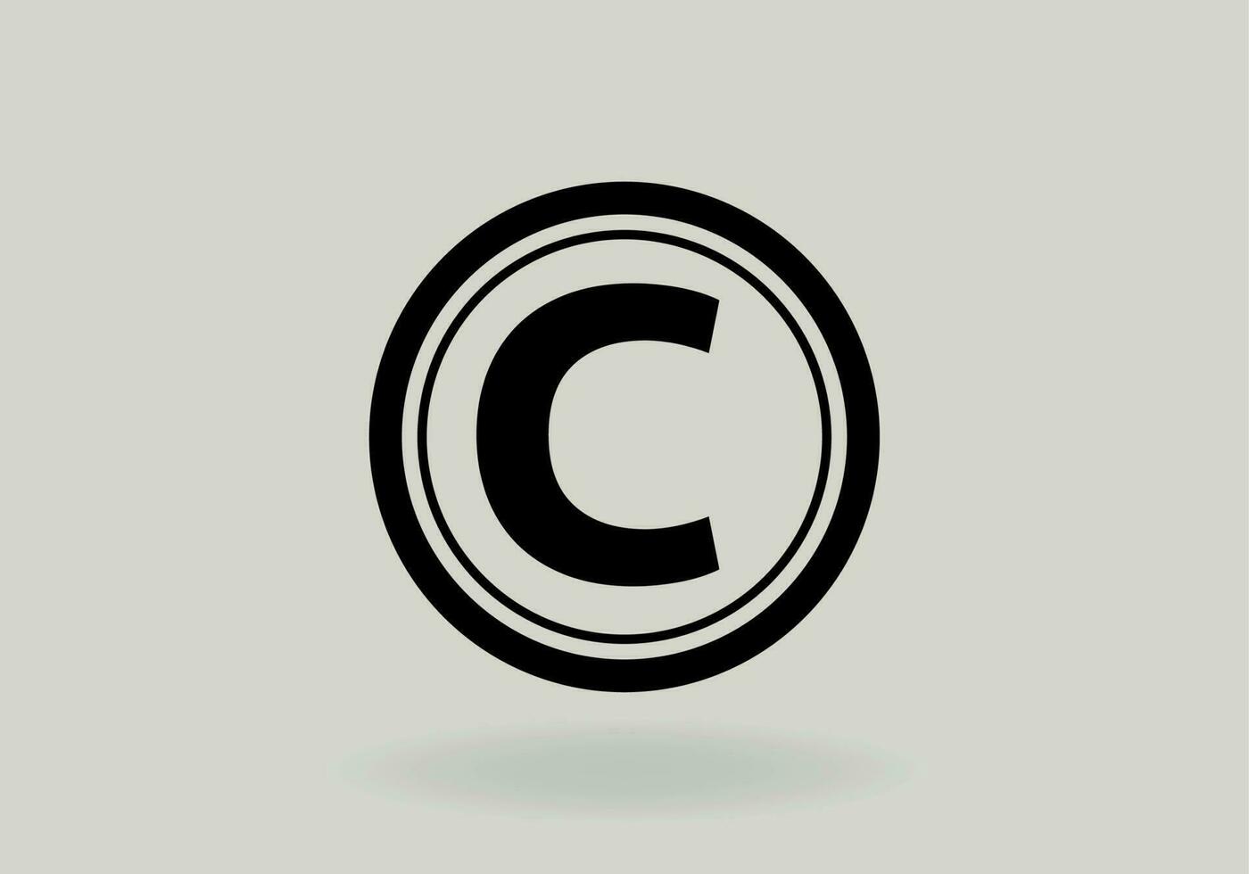 copyright icon isolated sign symbol vector illustration