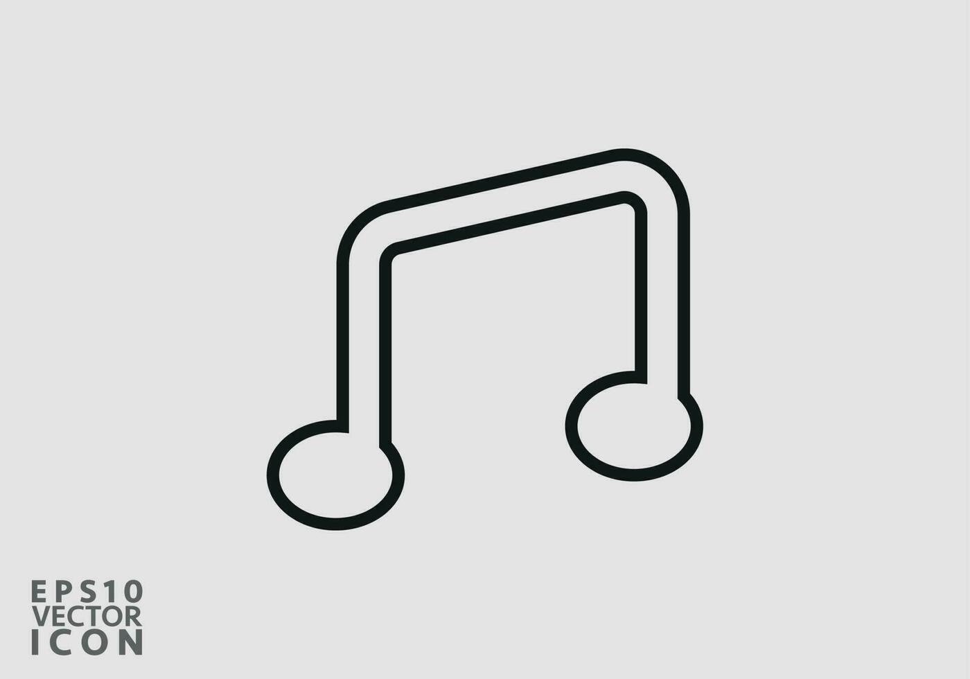 música icono vector, melodía, canción, nota, sonido, audio firmar aislado en blanco antecedentes. de moda plano estilo para gráfico diseño, logo, web sitio, social medios de comunicación, ui, móvil aplicación, eps10 vector