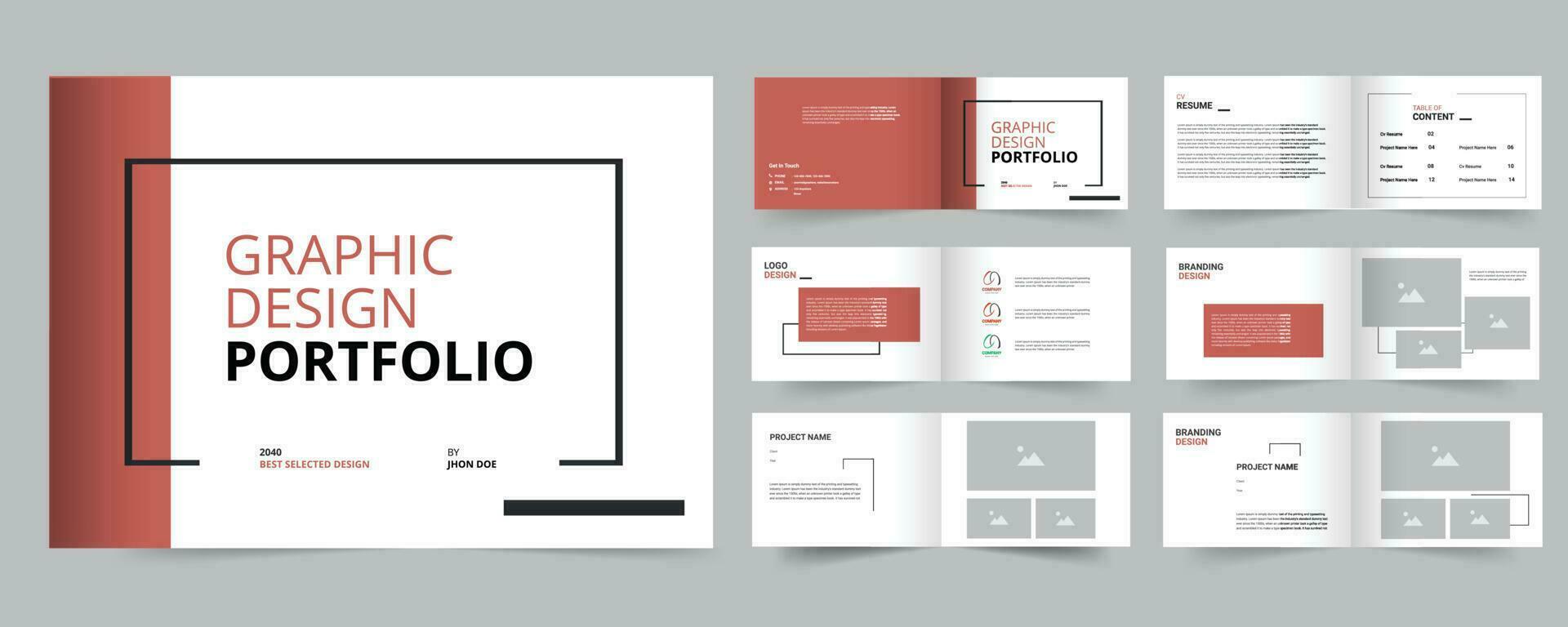 Graphic design portfolio template, A5 Graphic Designer Portfolio Graphic design portfolio template, A5 Graphic Designer Portfolio