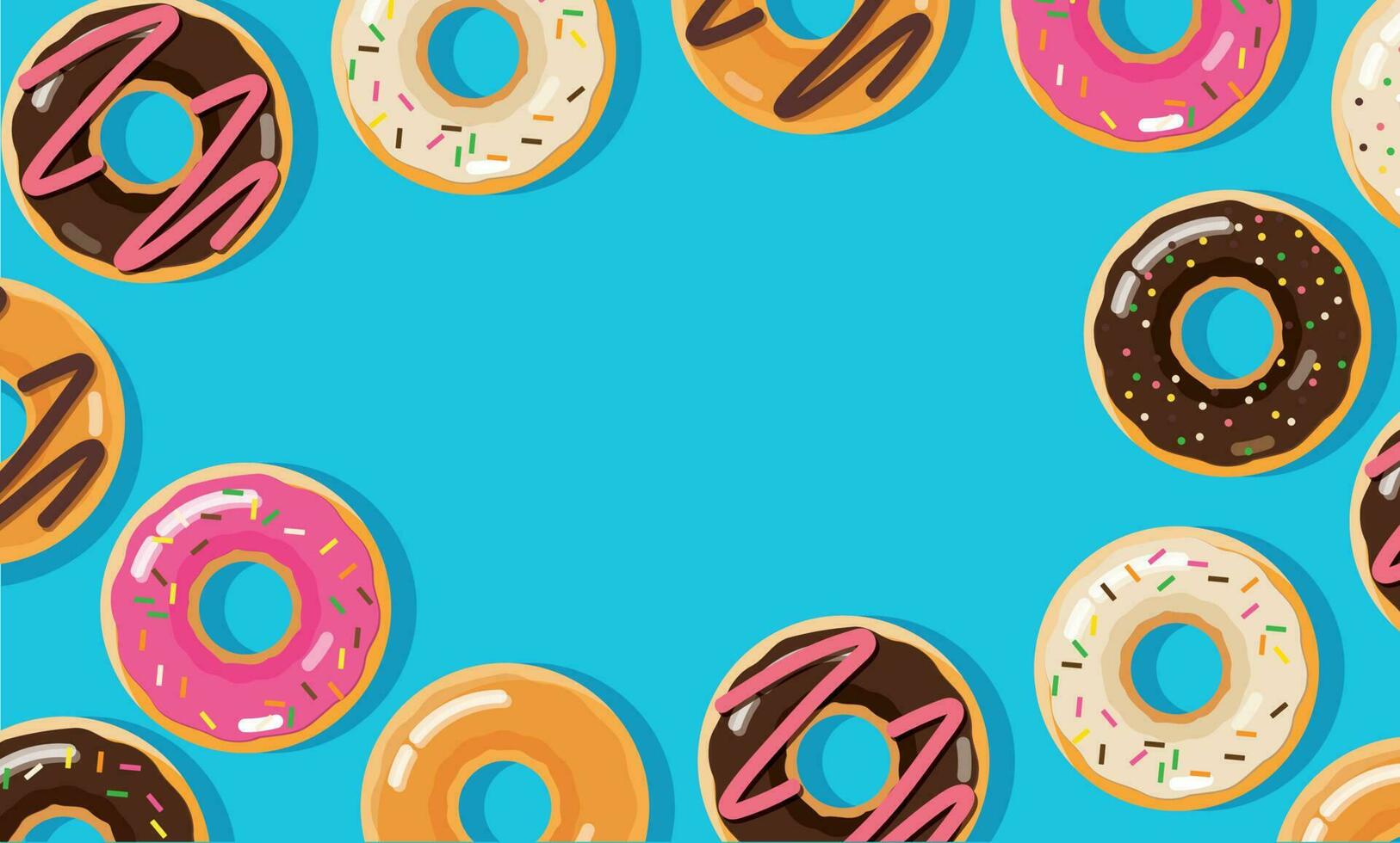 donuts sweet dessert background vector illustration