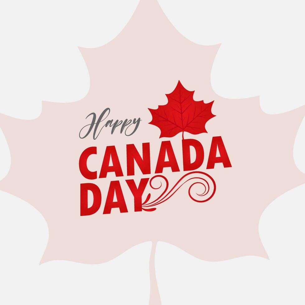 contento Canadá día vector ilustración. contento Canadá día fiesta invitación diseño. Canadá independencia día vector antecedentes