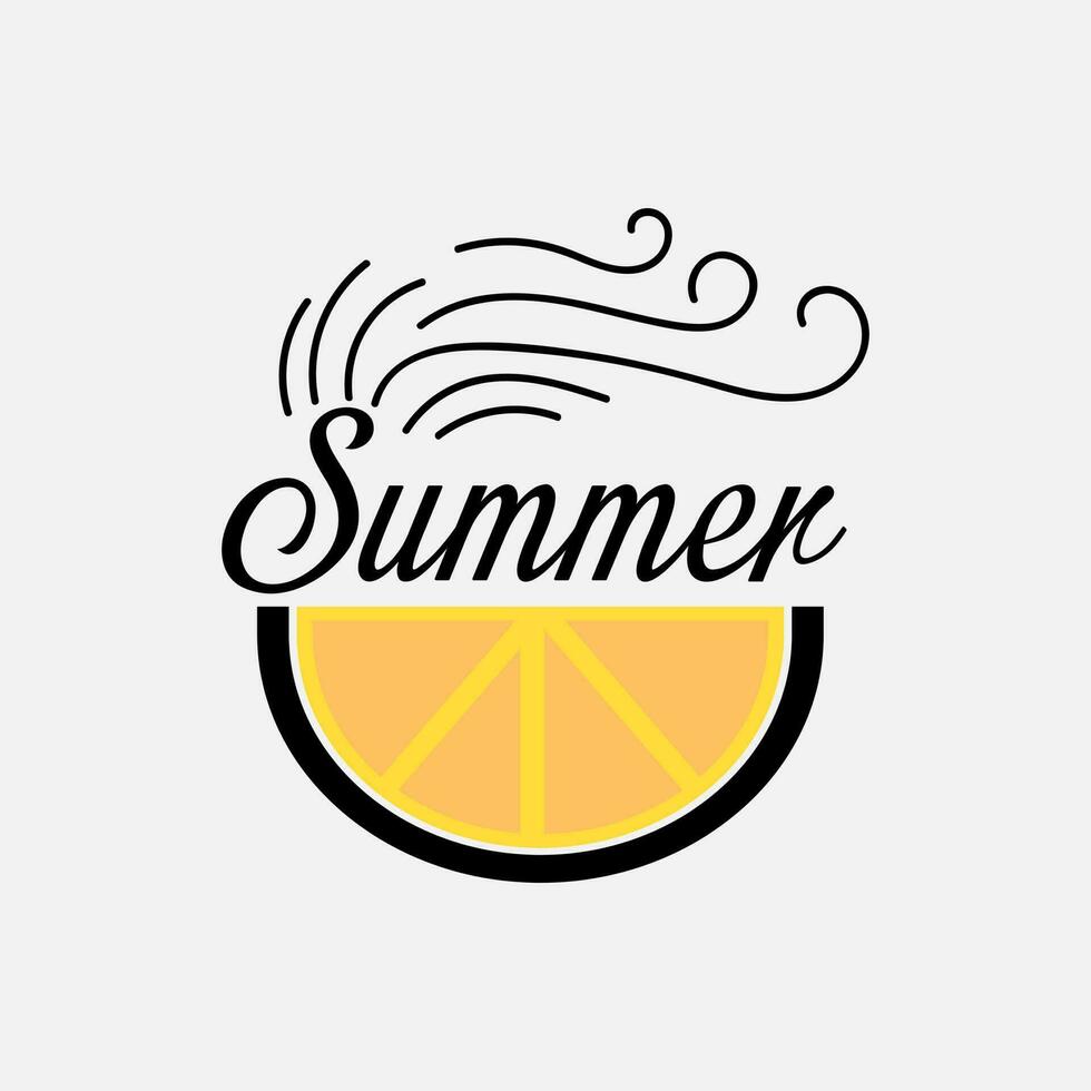 Lettering with phrase summer. Hand written script modern calligraphy for cards, prints, posters and banners vector