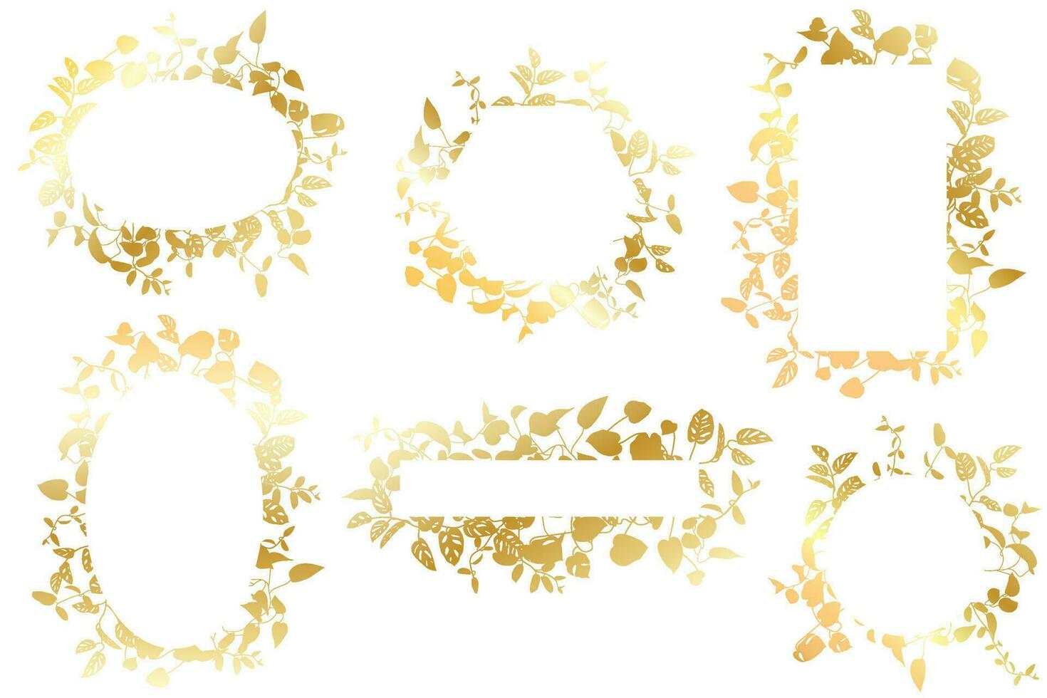 gold creepers frame vector