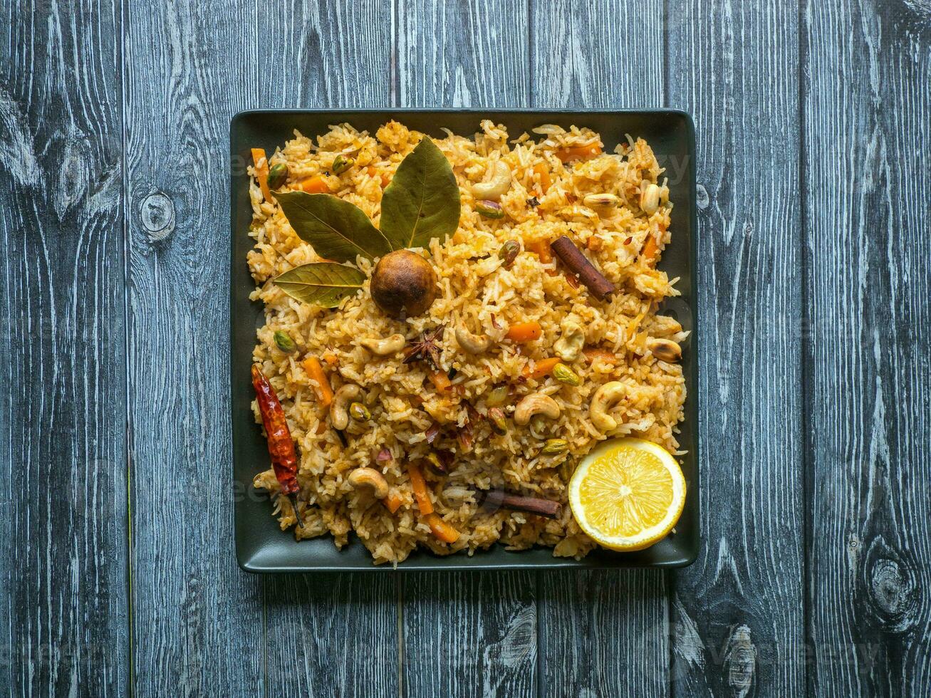Traditional Indian vegetarian Biryani. Veg biryani recipe 23827701