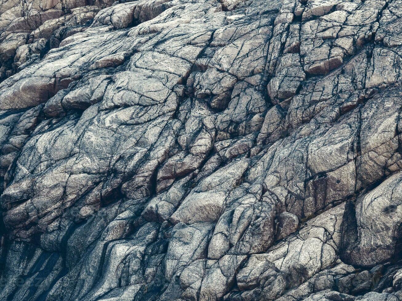 Rock formations - rock layers, close up, monochrome view. Wave texture, a rock formation on the Barents Sea photo