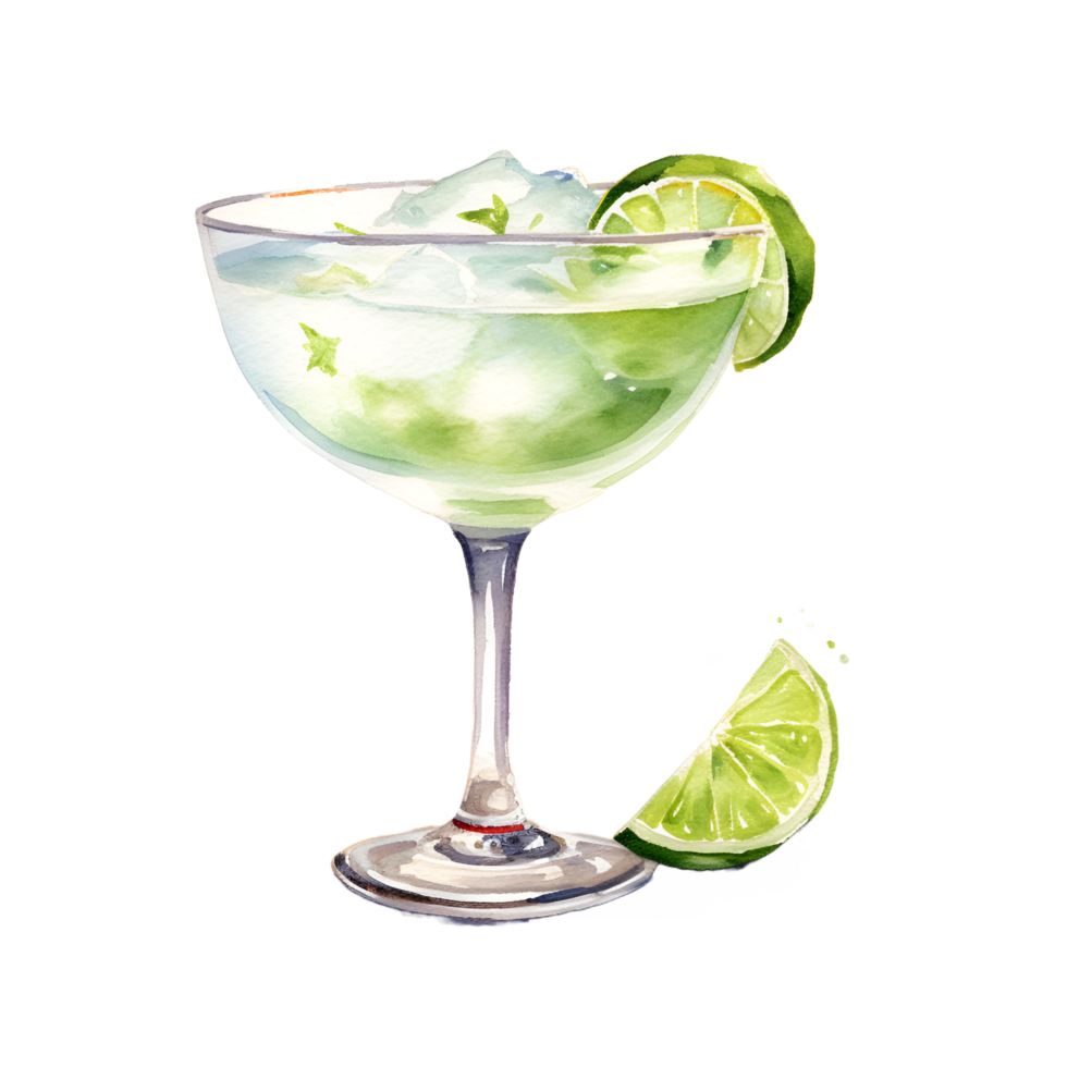 cocktail bevanda acquerello clipart ai generato png