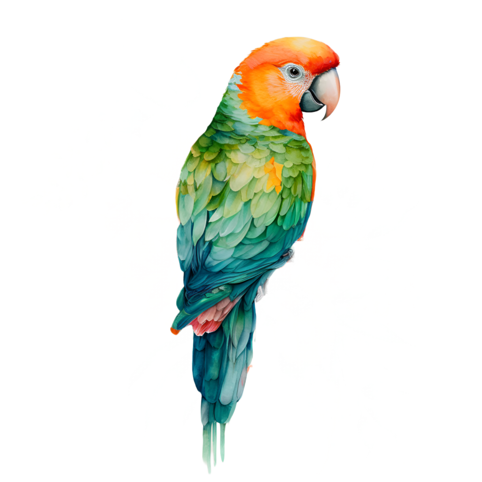 papagaio aguarela clipart ai gerado png