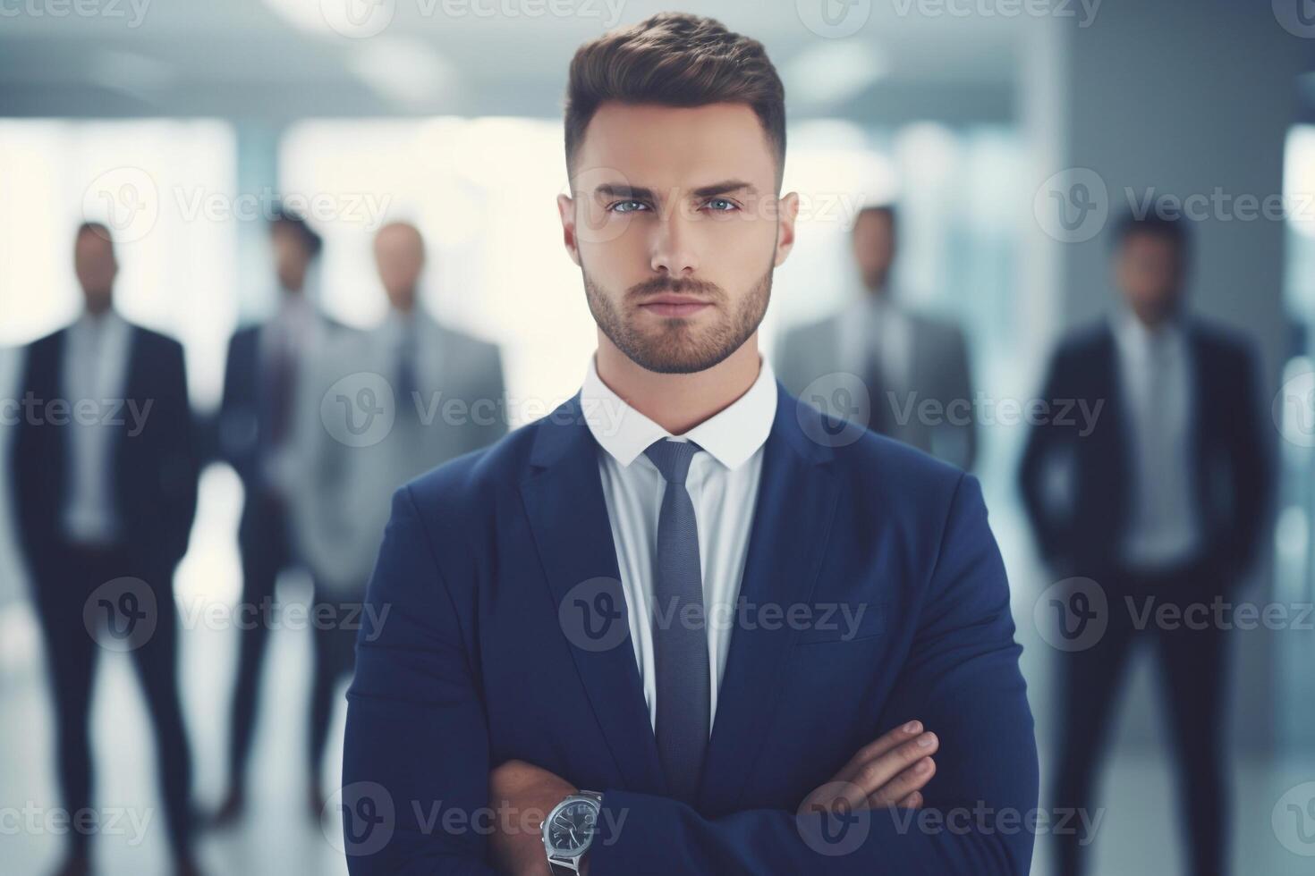 Portrait of a businessman ai generate photo
