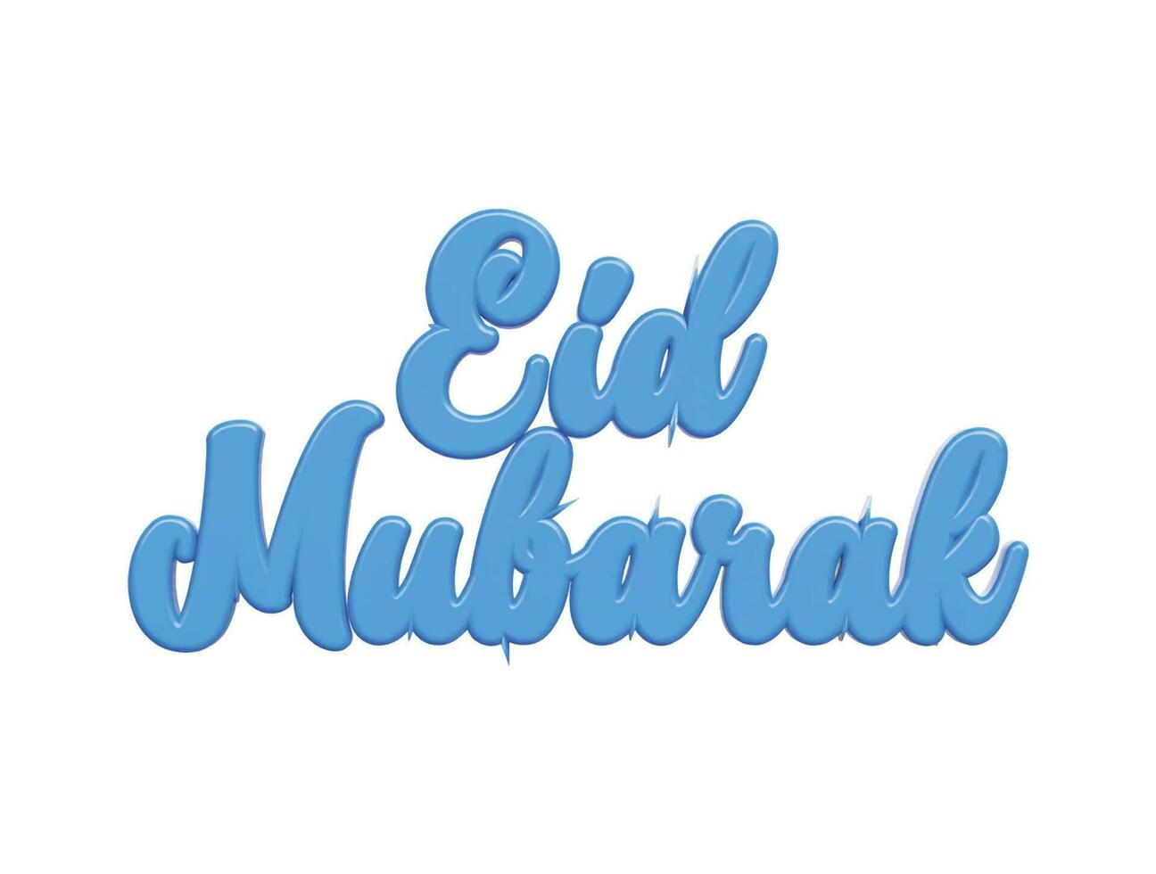 eid Mubarak icono 3d representación vector ilustración