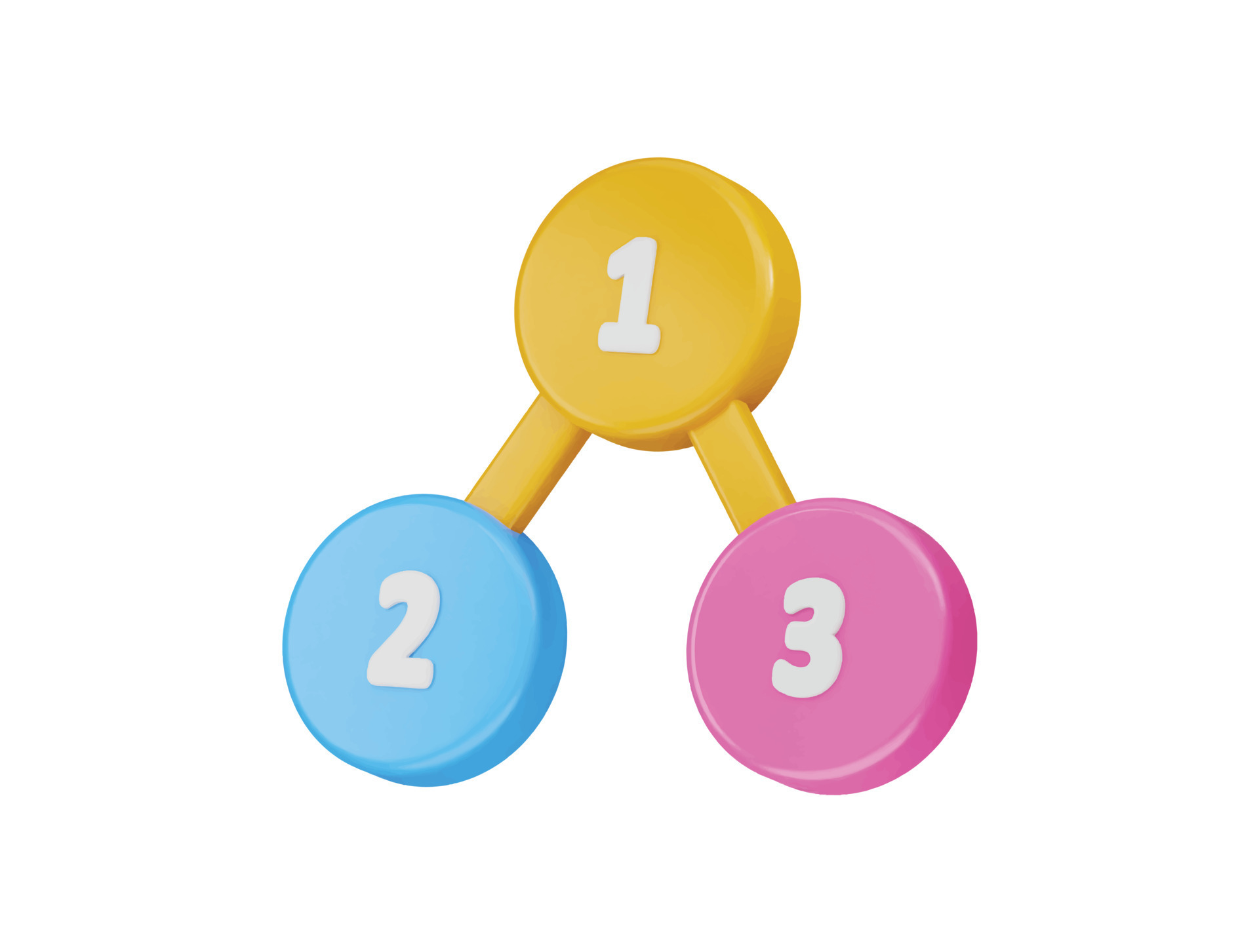 three-circles-with-the-letters-of-1-2-and-3-on-them-23829542-vector