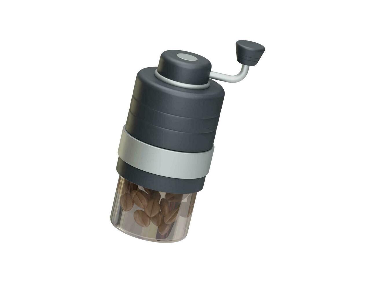 Coffee grinder 3d rendering vector illustration