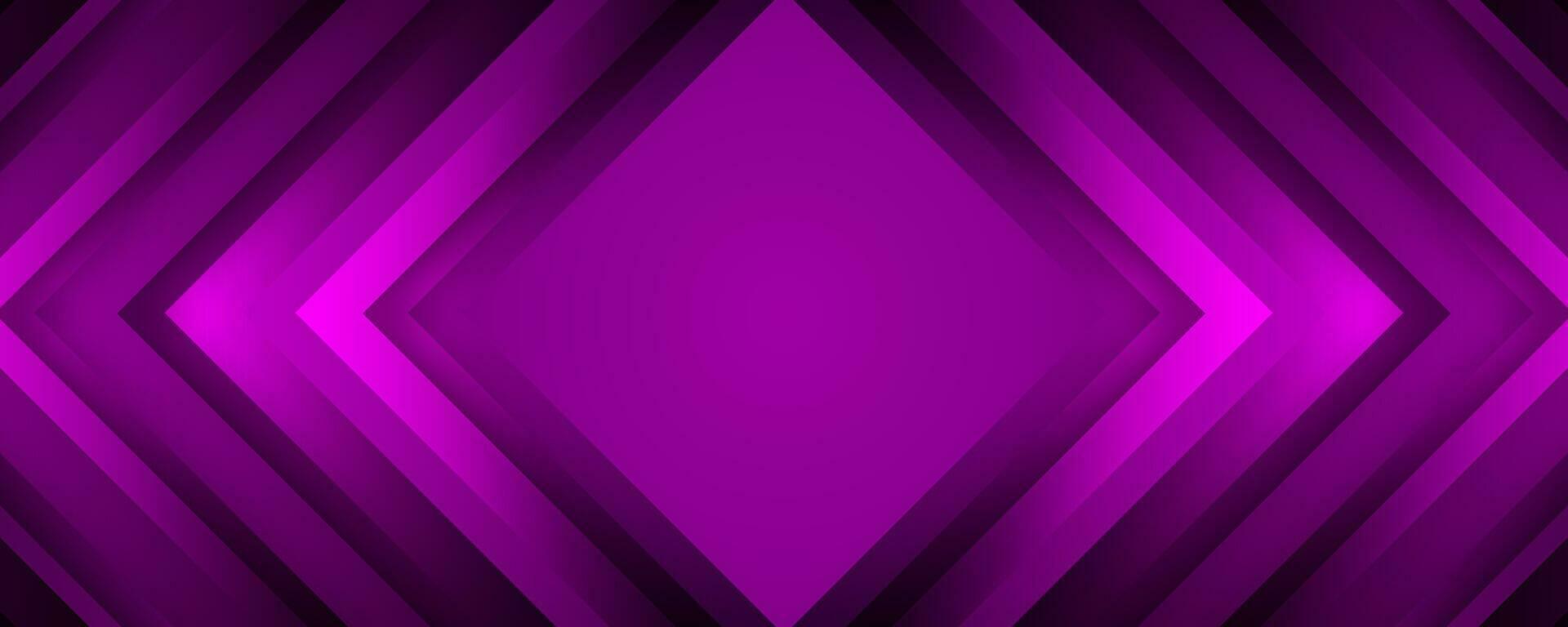 3D purple techno abstract background overlap layer on dark space with glowing rhombus effect decoration. Modern graphic design element motion style concept for banner, flyer, card, or brochure cover vector