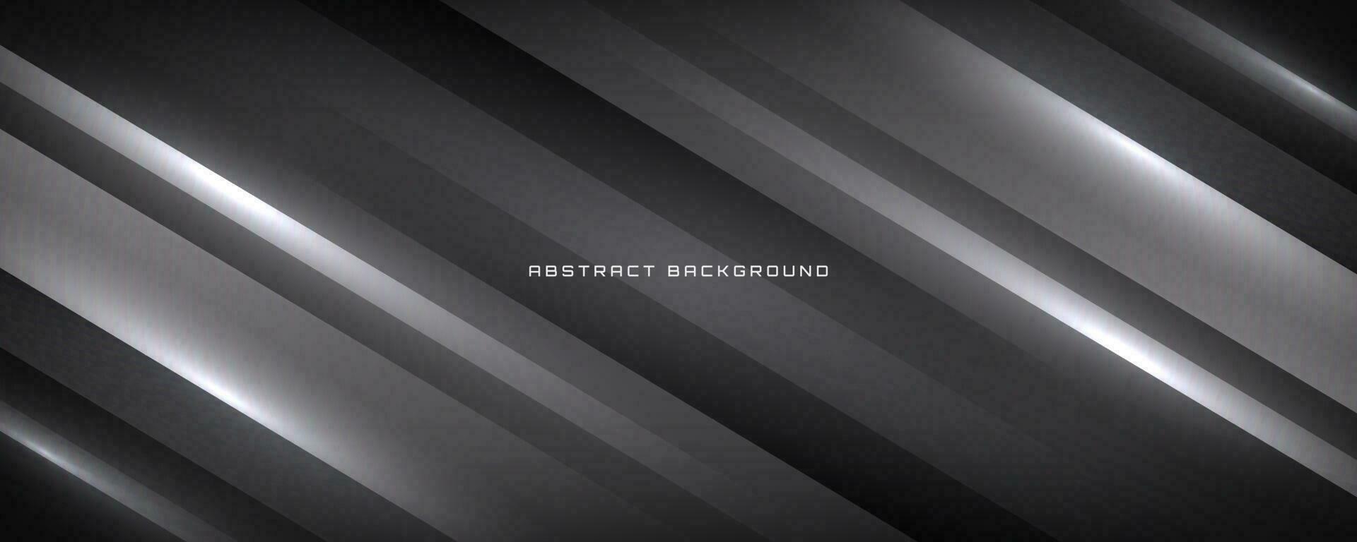3D black white techno abstract background overlap layer on dark space with diagonal stripes decoration. Modern graphic design element cutout style concept for banner, flyer, card, or brochure cover vector