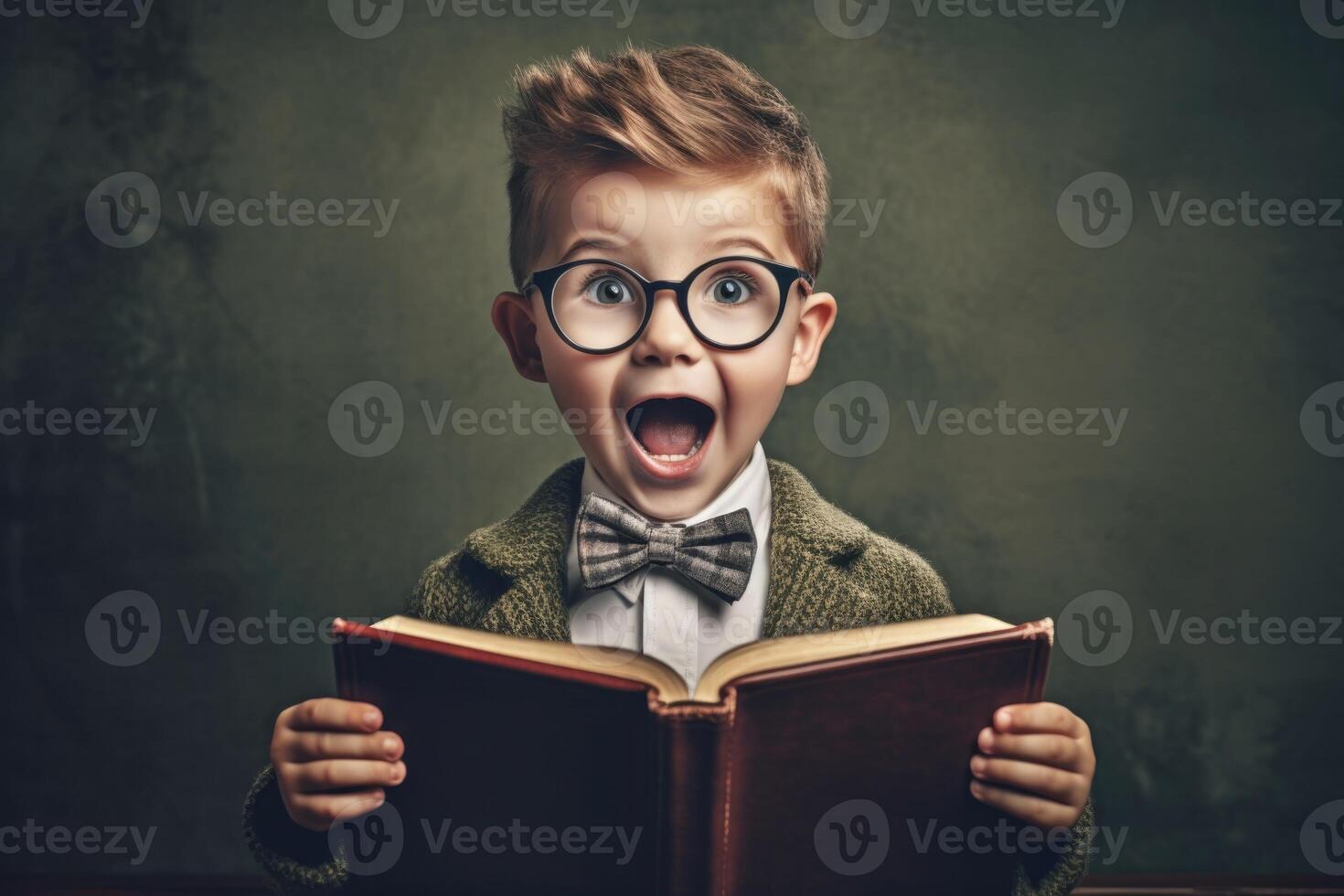 Portrait student with books ai generate photo