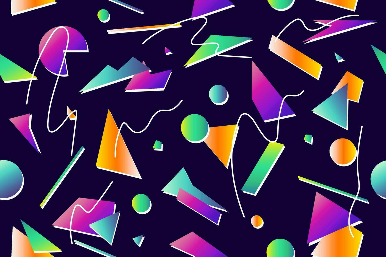 Premium Vector Colorful memphis style nostalgic background or retro 80s 90s seamless pattern
