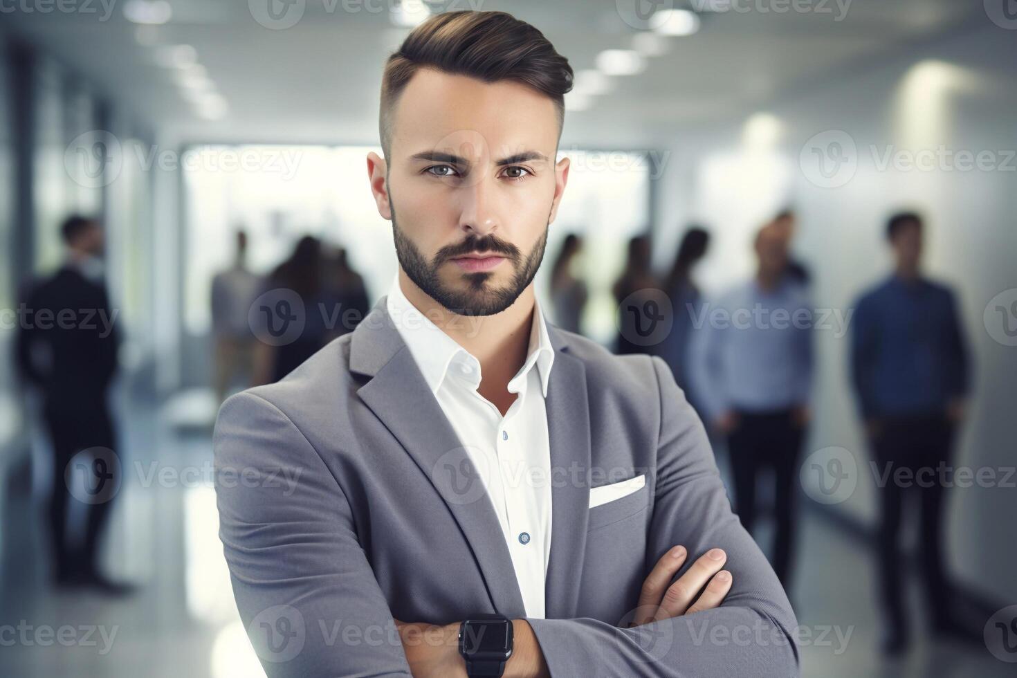 Portrait of a businessman ai generate photo