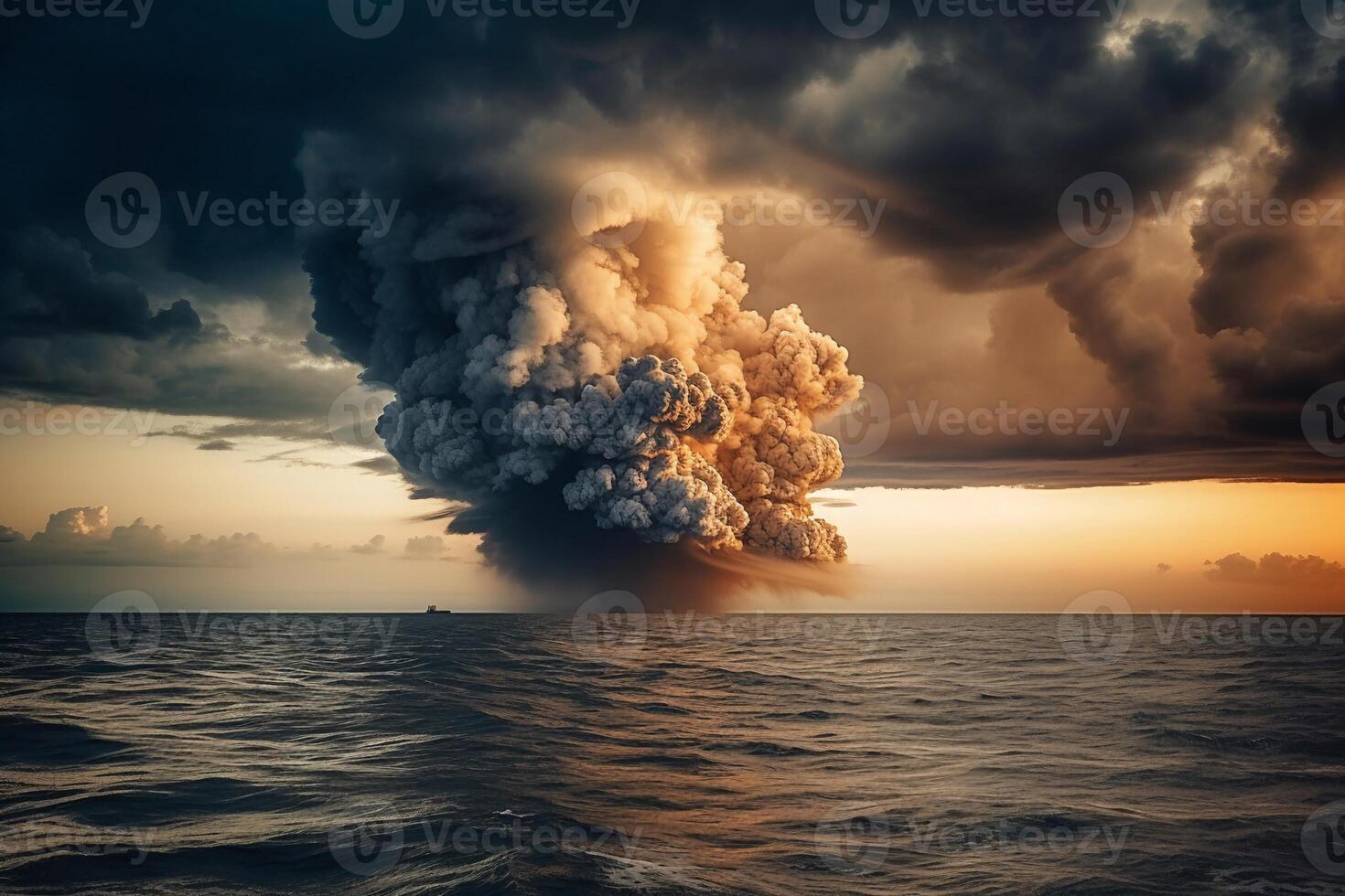 portrait pyrocumulus clouds ai generate photo