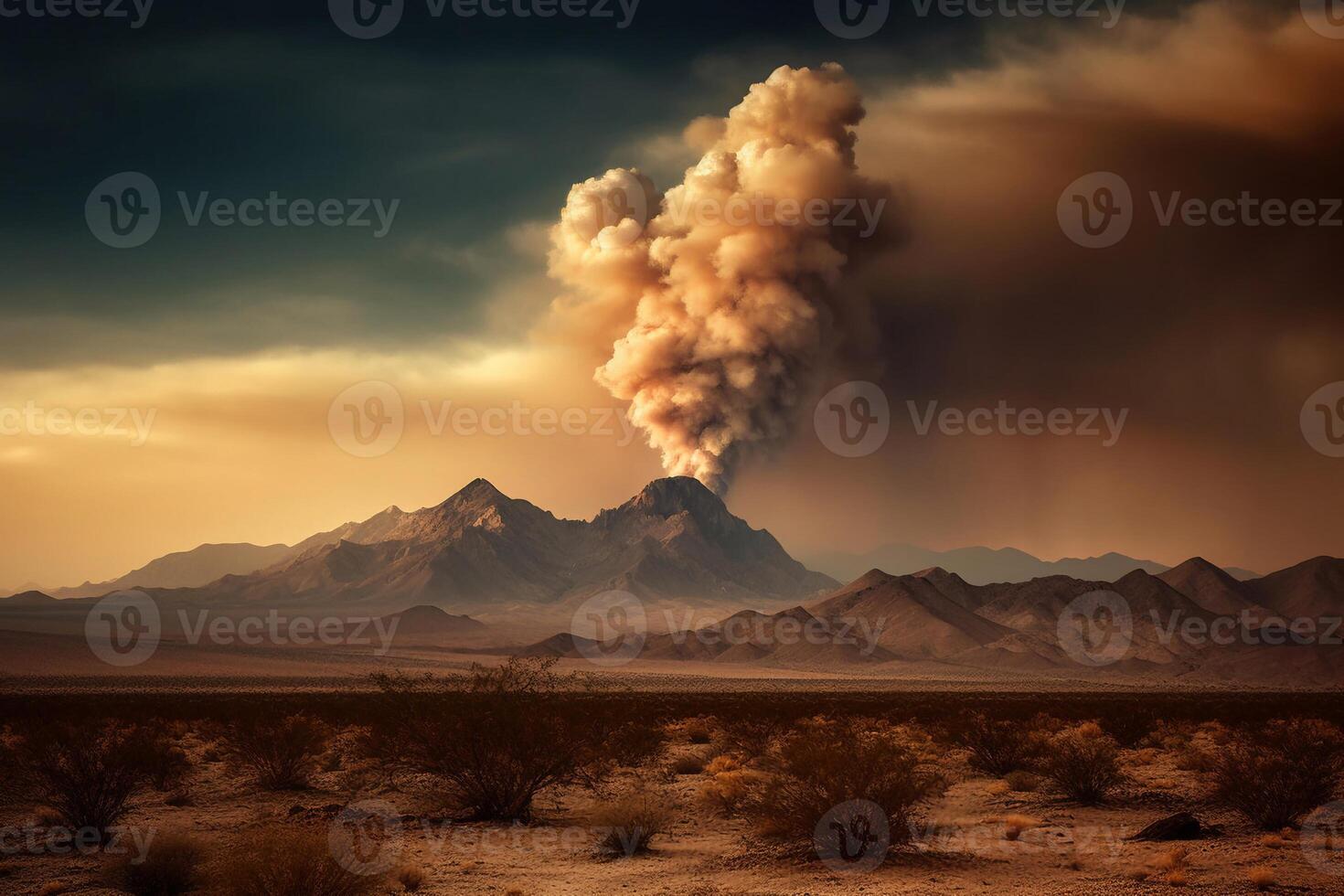 portrait pyrocumulus clouds ai generate photo