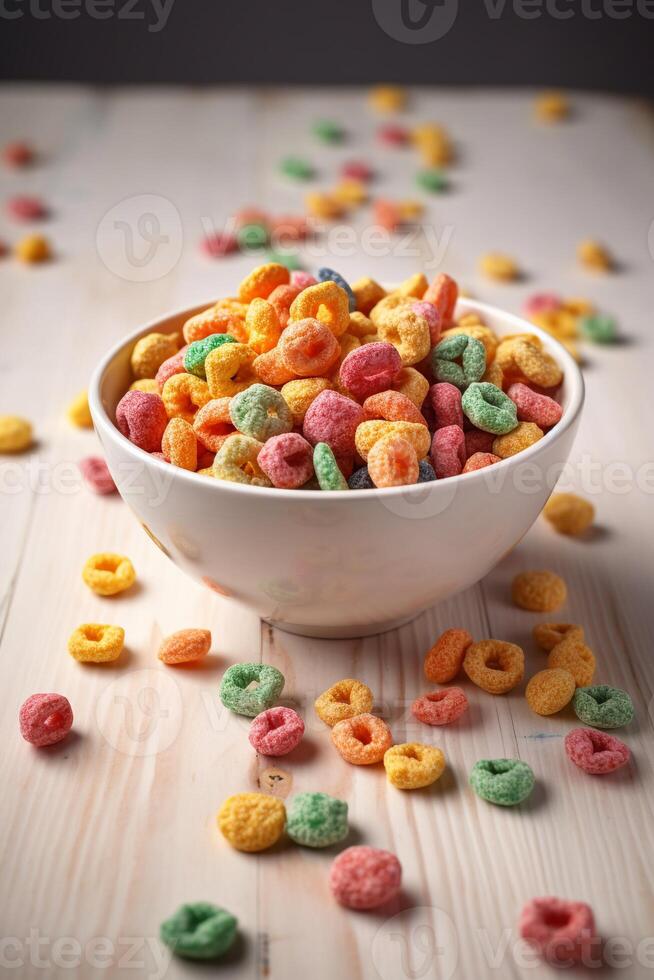 Mixed cereal on the table photo