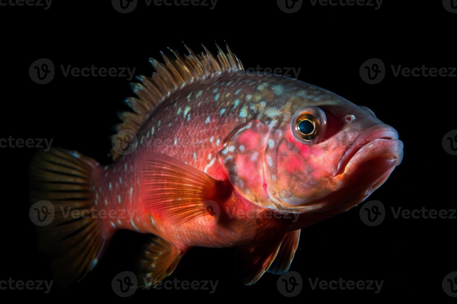 Portrait beautiful fish ai generate photo