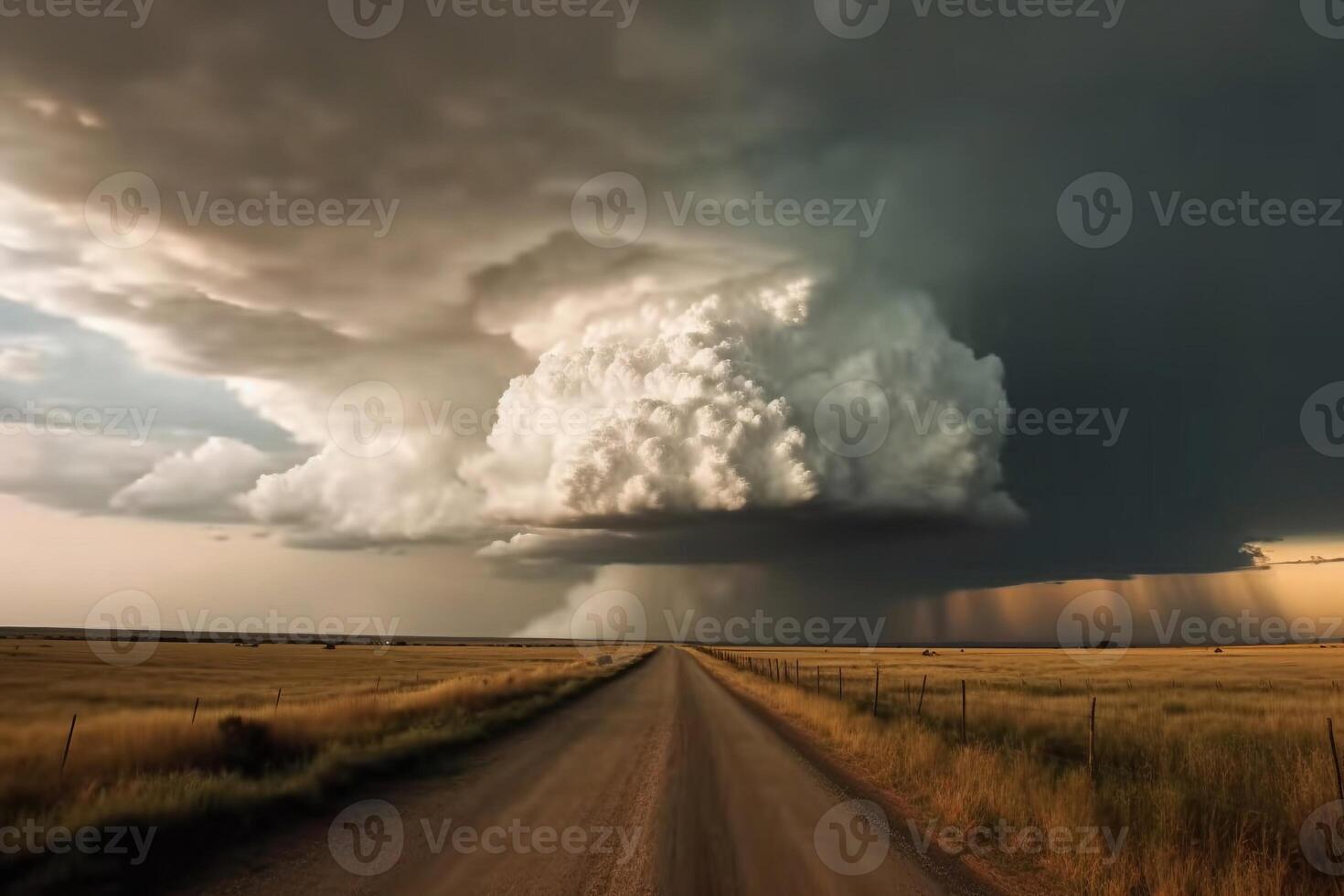 Portrait cumulonimbus clouds ai generate photo