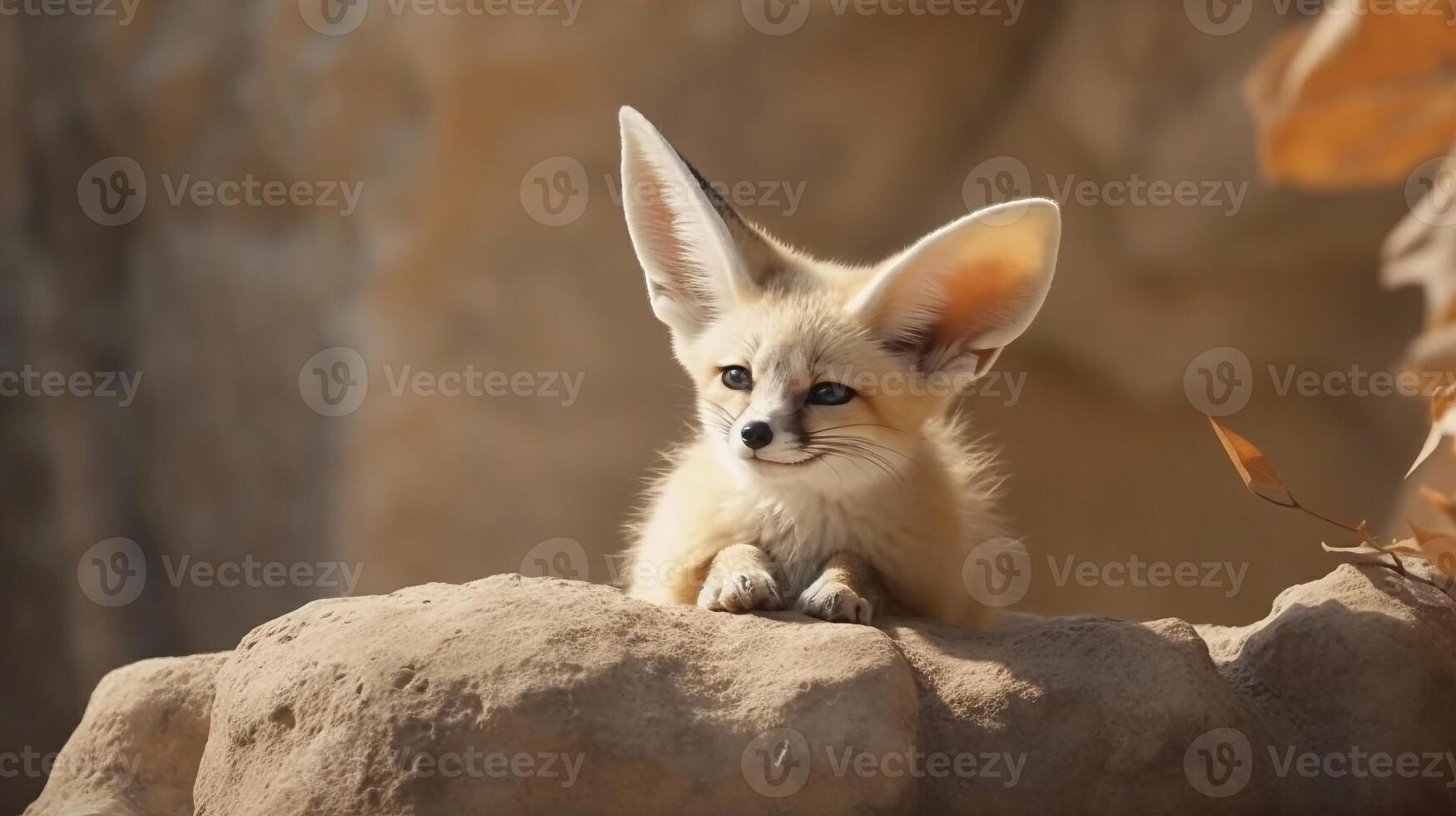 Portrait fox on the forest with light exposure ai generate photo