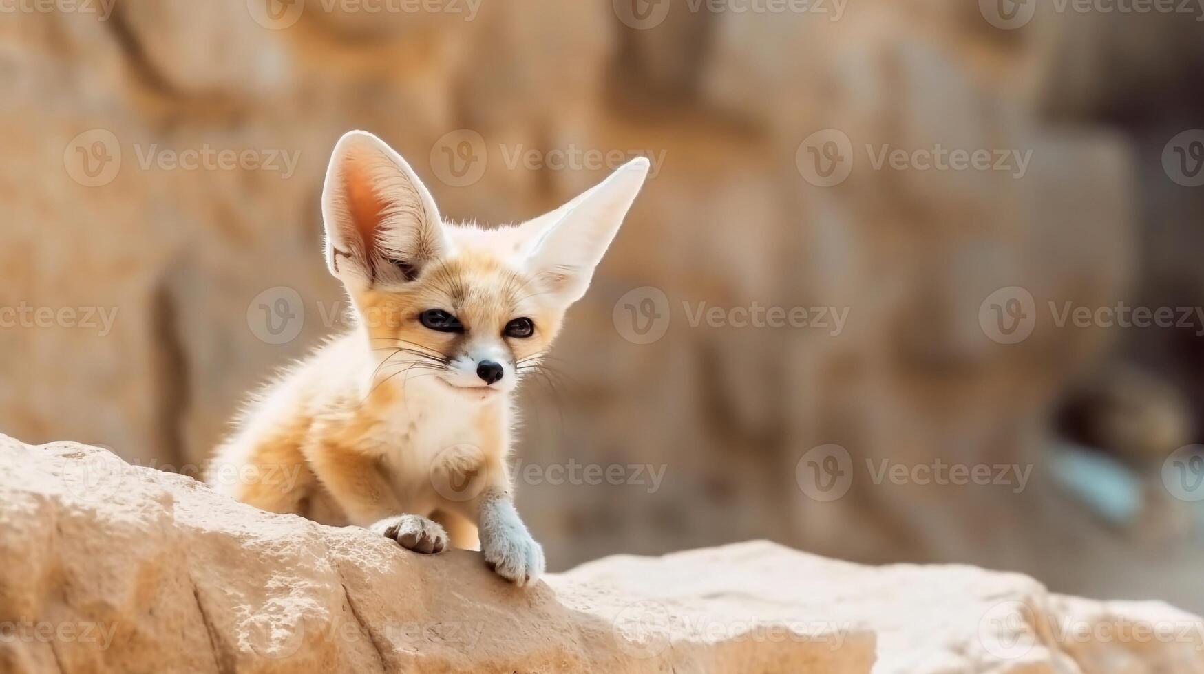 Portrait fox on the forest with light exposure ai generate photo
