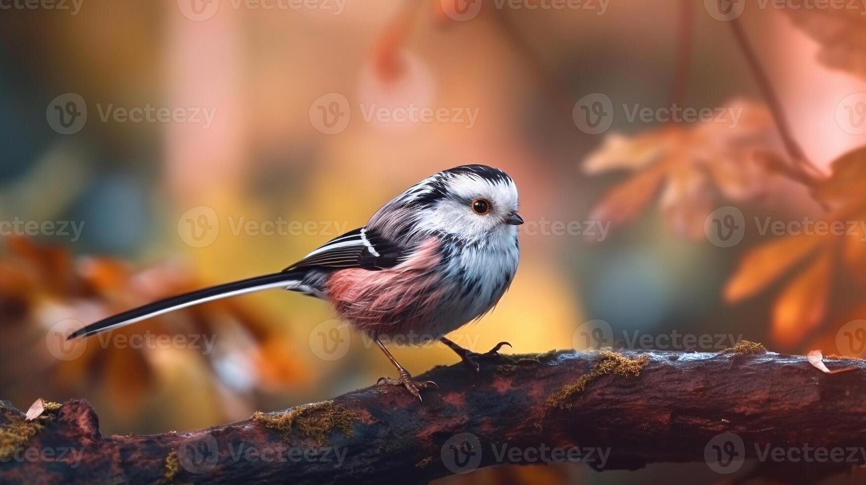 Portrait bird on the forest ai generate photo