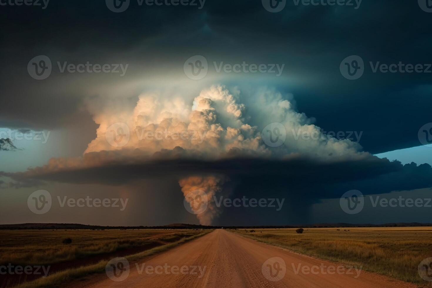 Portrait cumulonimbus clouds ai generate photo