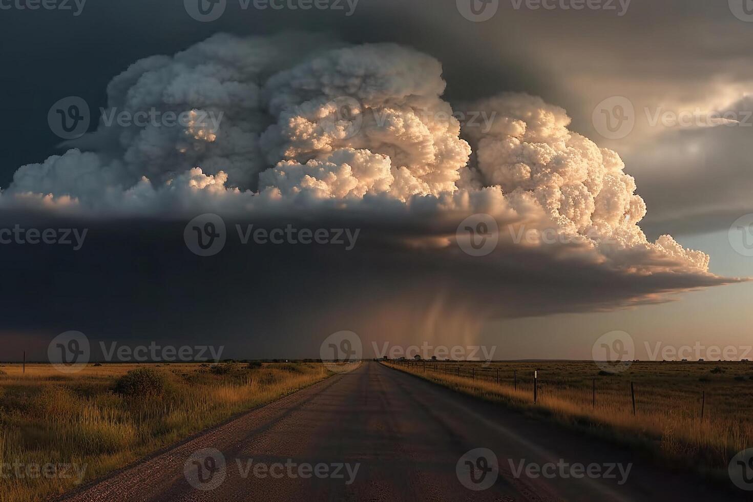 Portrait cumulonimbus clouds ai generate photo