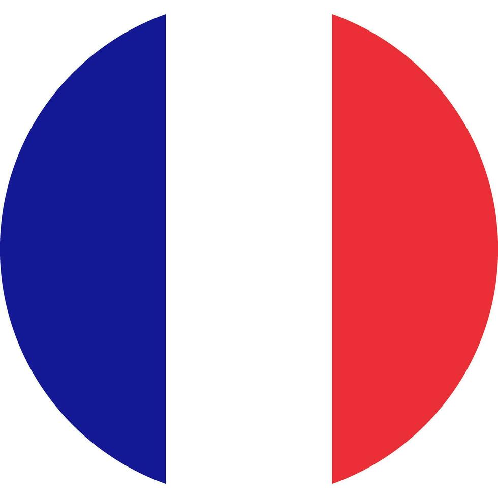 round French flag of France vector