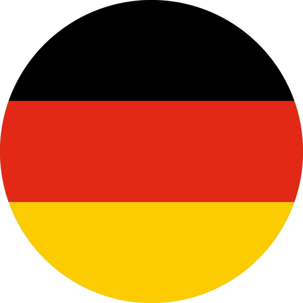 round German flag of Germany vector
